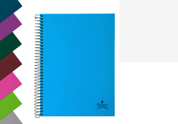 Cuaderno espiral A5 80H 90g/m2 hoja lisa tapa forrada