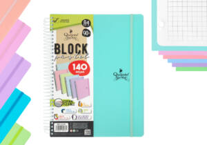 Cuaderno espiral flexible A4 140H 90g/m2 cuadros 5x5mm tapa plástico