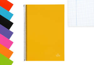 Cuaderno espiral Folio A4 80Hojas 90g/m2 líneas tapa dura