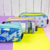 Estuche Rectangular Tela 3 Cremalleras Diseño Patrones Variados Con Asa - Imagen 8