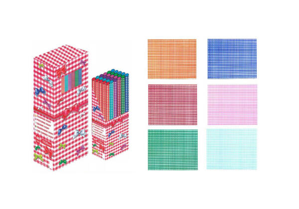 Papel de regalo cuadros vichy 70cm x 2m