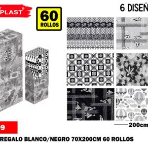 EU-P.REGALO BLANCO-NEGRO 70x200