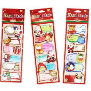 Etiquetas adhesivas regalo de navidad