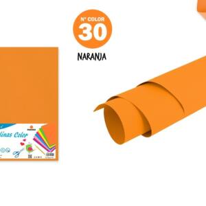 Cartulina A4 180g/m2 10U N30 naranja