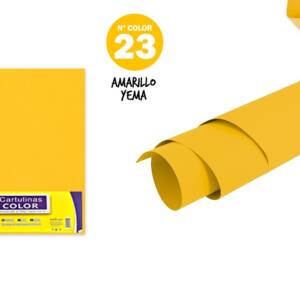 Cartulina A4 180g/m2 10U N23 amarillo yema
