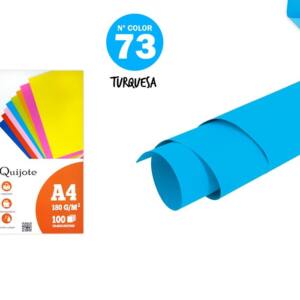 Cartulina A4 180g/m2 100U N73 turquesa