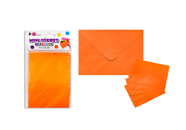Sobres naranja flúor 110x75mm 10U