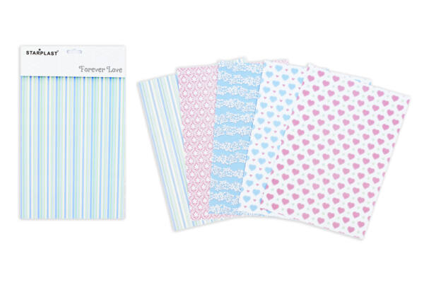 Papel decorado A4 diseño tonos pastel