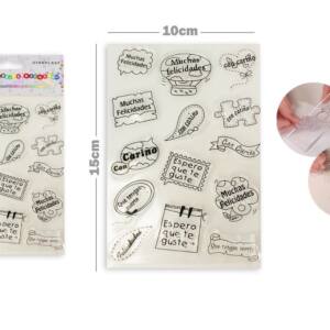 Sellos silicona scrapbooking mensajes 15x21cm