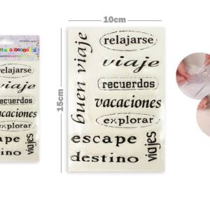 Sellos silicona scrapbooking viaje 15x21cm