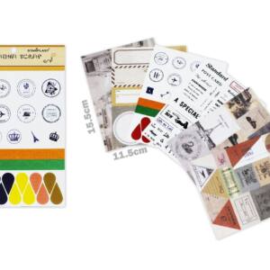 Pegatina scrap 115x160mm 6U diseño variado