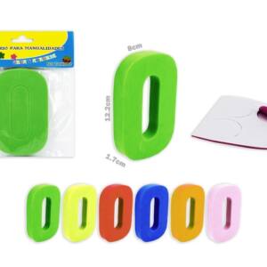 Letra O goma eva 122x17mm