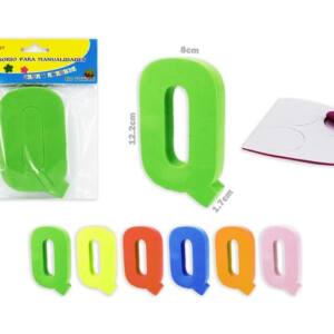 Letra Q goma eva 122x17mm