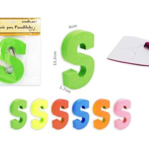 Letra S goma eva 122x17mm
