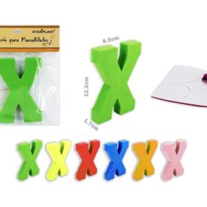 Letra X goma eva 122x17mm