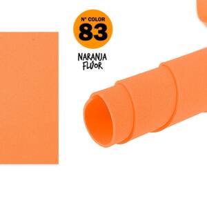 Goma eva 40x60cm 2mm N33 naranja flúor 10U