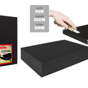 Cartón pluma negro 30x40cm 5mm 12U
