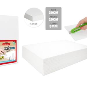 Cartón pluma BLANCO 20x30cm 5mm 12U