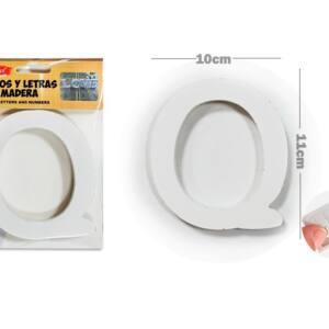 Letra de madera blanca Q 11cm