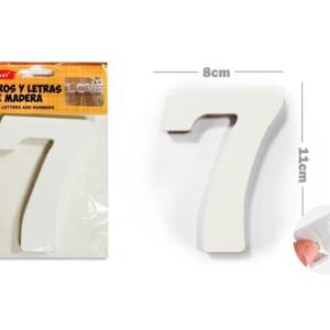 Número de madera 7 11cm