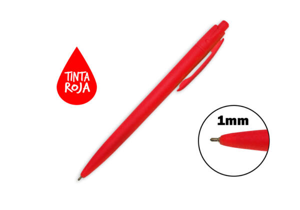 Bolígrafo retráctil 1.0mm rojo