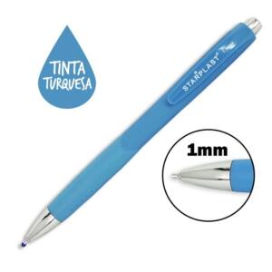 Bolígrafo 1.0mm tinta gel turquesa