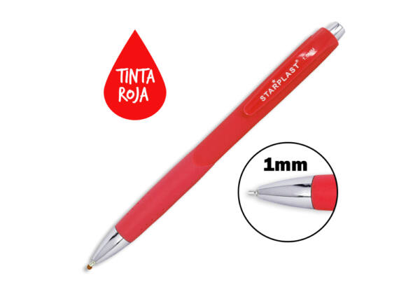 Bolígrafo 1.0mm tinta gel rojo