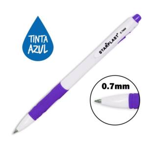 Bolígrafo con antideslizante 0.7mm morado