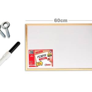 Pizarra blanca 60x40cm  rotulador  alcayatas