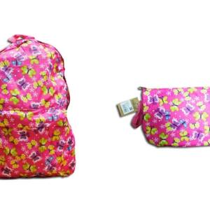Mochila impermeable con estuche diseño mariposas
