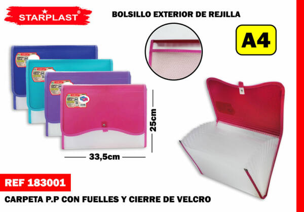 CARPETA CON FUELLE A4