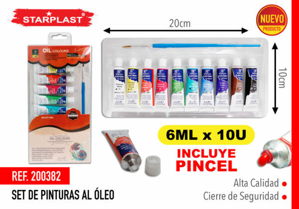 PINTURA OLEO 6ML 10 COLORES