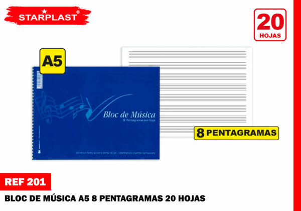 EU-BLOCK MUSICA 8`PENTAGRAMAS 20H