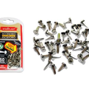 Encuadernadores plata 14mm 60U