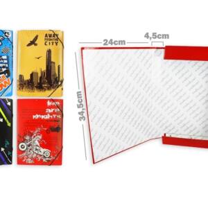 Carpeta caja Folio con solapas y gomas