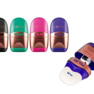 Sacapuntas con borrador Milan copper