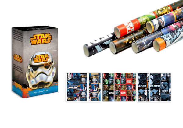 Papel de regalo 70x200cm diseño Star Wars