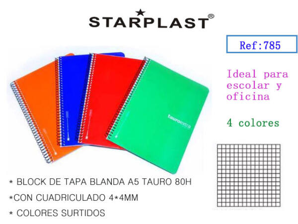 EU-CUADERNO T/N 80H CUADROS REF2785