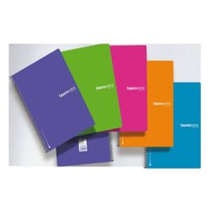 Cuaderno espiral A5 80H 63g/m2 líneas tapa blanda