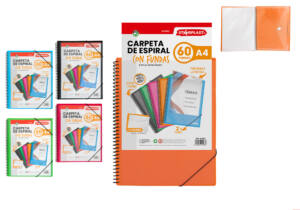 Carpeta espiral 60 fundas A4 portada personalizable con sobre