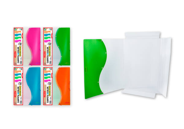 Carpeta solapas A4 con gomas bicolor