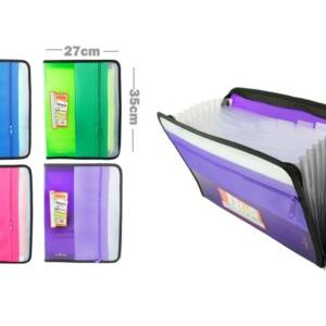 Carpeta fuelle con cremallera A4