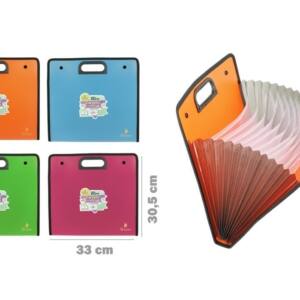 Carpeta fuelle con asa A4 cierre botón