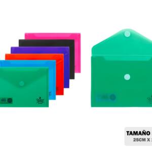 Sobre PP A5 P25 x 18 cm colores básicos