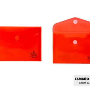 Sobre PP A6 17 x 12 cm rojo
