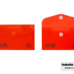 Sobre PP A7 15 x 9.5 cm rojo