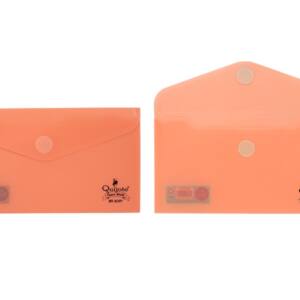 Sobre plástico 22.5x12.5cm cierre Velcro® naranja