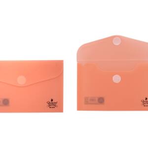 Sobre plástico 15x9.5cm cierre Velcro® naranja