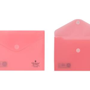 Sobre plástico 25x18cm cierre Velcro® rosa