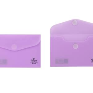 Sobre plástico 15x9.5cm cierre Velcro® lila